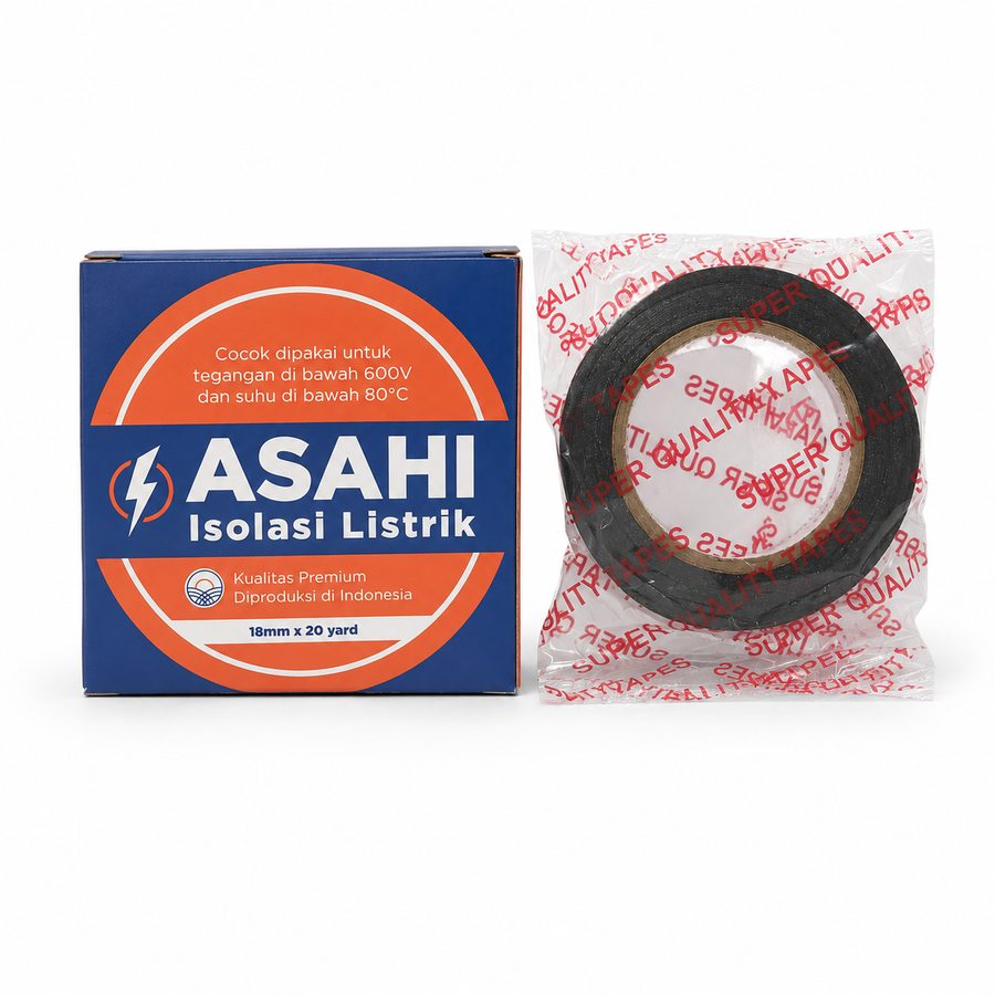 Isolasi Listrik PVC Asahi 18mm x 20 yard